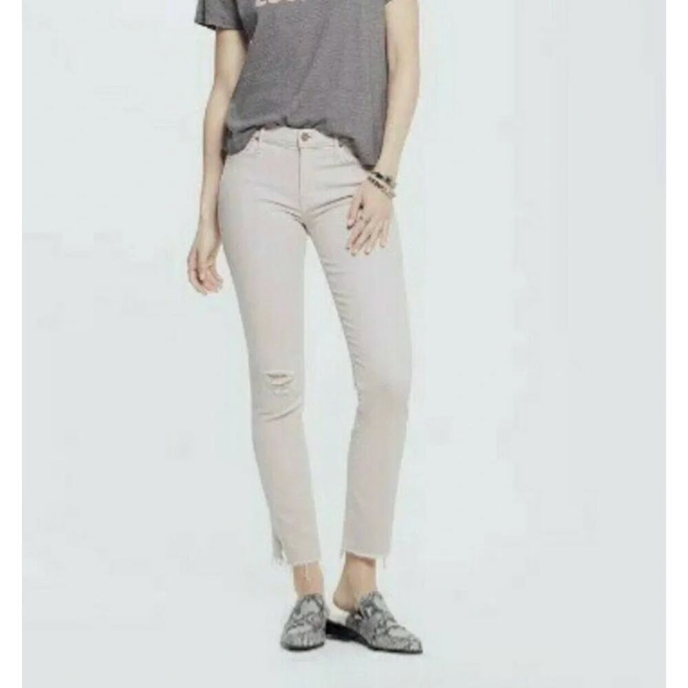 Mother Jeans The Rascal Ankle Snippet Jeans in Blush